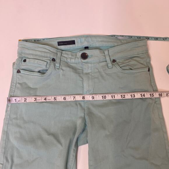 Kut from the Kloth Diana Skinny Mint Green Denim Jeans EUC Sz 6 Stretchy Midrise - Picture 10 of 11